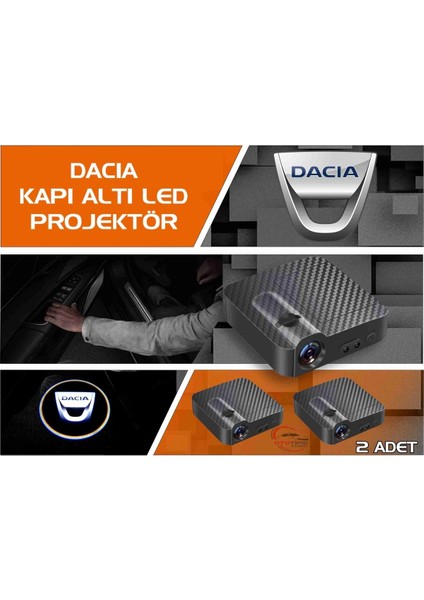 Dacia  Araçları Için Kapı Altı Logo 7 LED Projektör (2 Adet)