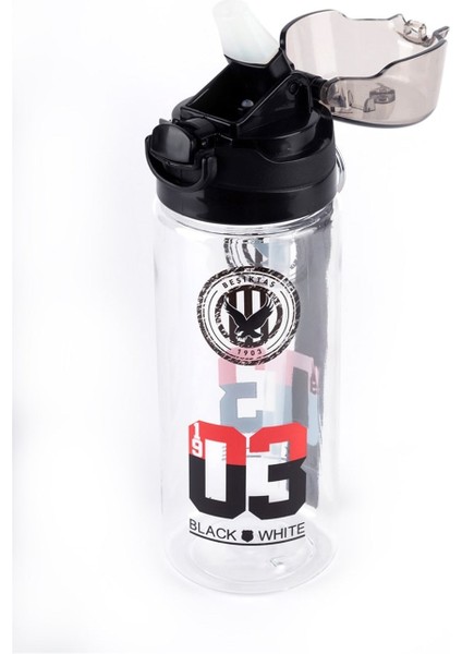 Plastik Matara 500 Ml Siyah Kırmızı