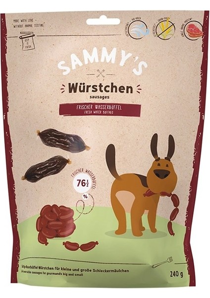 Sausages Manda Etli Yumuşak Sosisler Köpek Ödülü 240GR