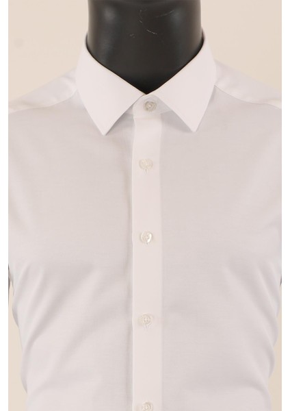 Uzun Kol Slim Fit Damatlık Beyaz Gömlek fiyatları