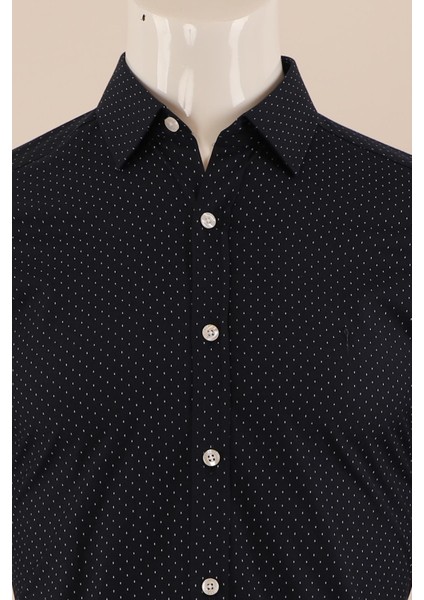 Uzun Kol Slim Fit Desenli Gömlek modelleri