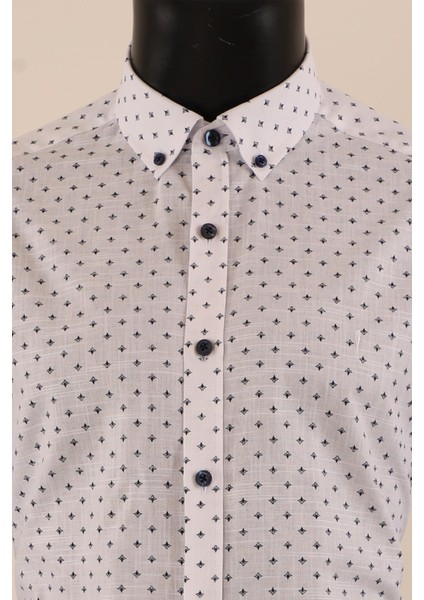 Uzun Kol Slim Fit Desenli Gömlek modelleri