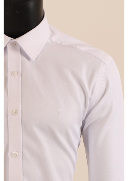 Uzun Kol Slim Fit Desenli Gömlek fırsatları
