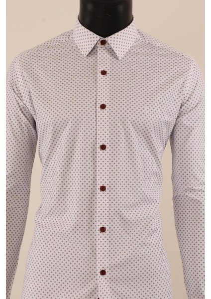 Uzun Kol Slim Fit Desenli Gömlek fiyatları