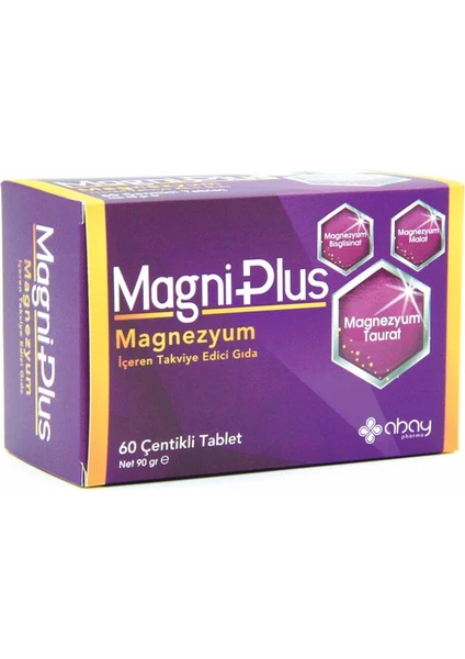 Magniplus Magnezyum Takviye Edici Gıda 60 Çentikli Tablet