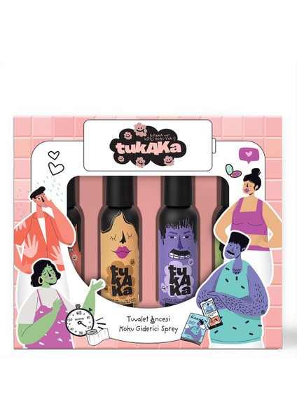 Tuvalet Öncesi Kötü Koku Giderici Sprey 50ml 4'lü Hediyelik Set fiyatları