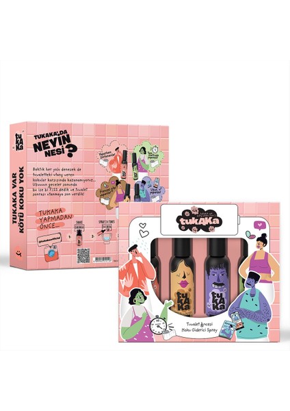Tuvalet Öncesi Kötü Koku Giderici Sprey 50ml 4'lü Hediyelik Set