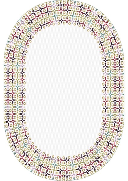 Dijital Baskılı Kaymaz Taban Yıkanabilir Oval 2'li Klozet Takımı Banyo Paspası NOKZ-HY-1056