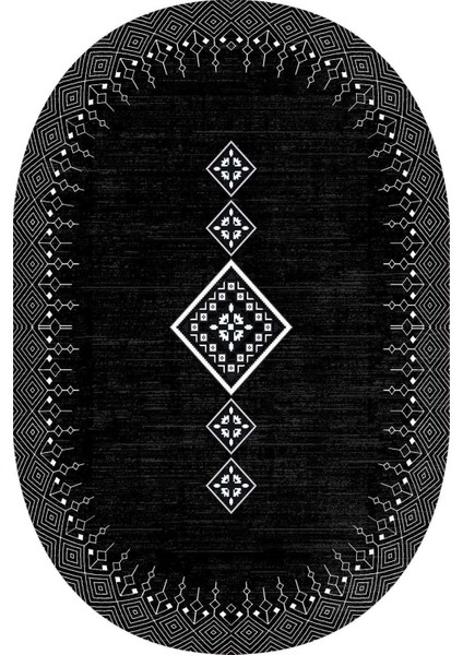 Dijital Baskılı Kaymaz Taban Yıkanabilir Oval 2'li Klozet Takımı Banyo Paspası NOKZ-SD-1108