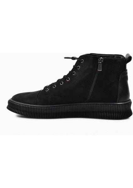 M5733 Kalın Düz Taban Lastikli Deri Erkek Bot modelleri