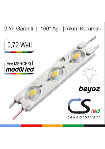 0,72 Watt Modül LED Eco Mercekli