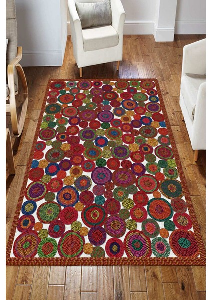Dijital Kaymaz Taban Yıkanabilir Salon Halısı Mutfak Halısı Koridor Halısı Yolluk ND-HS-379