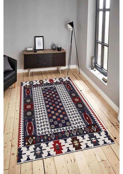 Dijital Baskılı Yıkanabilir Kaymaz Modern Renkli Salon Halısı Mutfak Halısı Yolluk ND-HY-1352