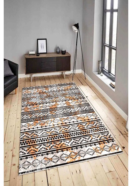 Dijital Baskılı Yıkanabilir Kaymaz Modern Renkli Salon Halısı Mutfak Halısı Yolluk ND-HY-1279