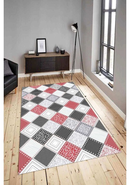 Dijital Baskılı Yıkanabilir Kaymaz Modern Renkli Salon Halısı Mutfak Halısı Yolluk ND-HY-826