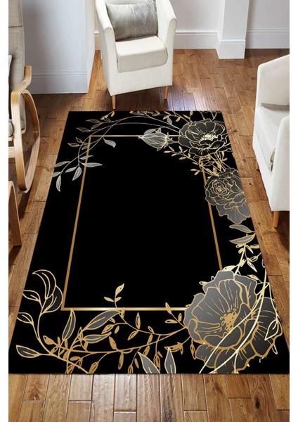 Dijital Kaymaz Taban Yıkanabilir Salon Halısı Mutfak Halısı Koridor Halısı Yolluk ND-HS-274