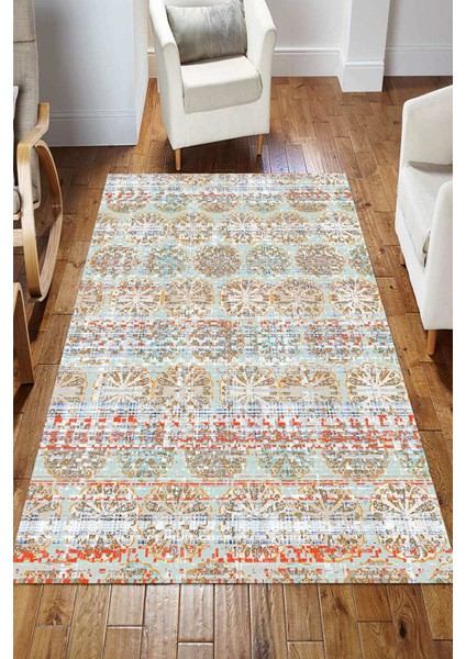 Dijital Kaymaz Taban Yıkanabilir Salon Halısı Mutfak Halısı Koridor Halısı Yolluk ND-HS-334