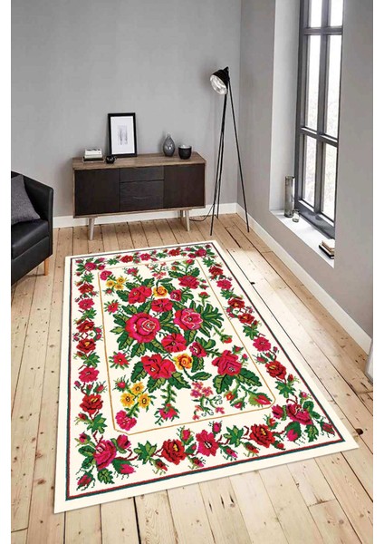 Dijital Baskılı Yıkanabilir Kaymaz Modern Renkli Salon Halısı Mutfak Halısı Yolluk ND-HY-1353
