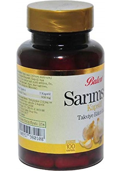 Sarimsak Kapsül 375mg*100 1 Paket