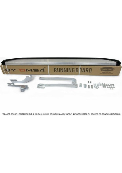 Omsa Opel Vivaro Kısa Şase Blackline Yan Basamak Siyah 2001-2013 Arası modelleri