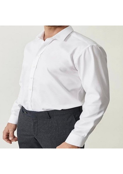 Erkek Beyaz Slim Fit Gömlek