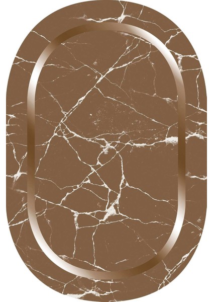 Dijital Baskılı Kaymaz Taban Yıkanabilir Oval 2'li Klozet Takımı Banyo Paspası NOKZ-SD-580