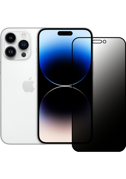 iPhone 14 Pro Max Hayalet Privacy Gizli Cam Ekran Koruyucu Siyah