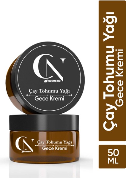 Çay Tohumu Yağlı Gece Kremi Cildi Onarır ve Yeniler Anti-Aging 50 ml