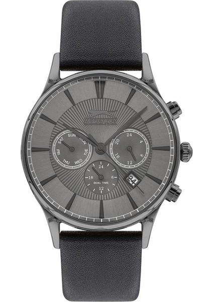 SL.09.2162.2.03 Siyah Deri Kordon Erkek Kol Saati