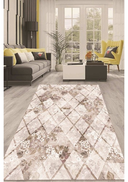 Dijital Kaymaz Taban Yıkanabilir Modern Renkli Salon Halısı Mutfak Halısı Yolluk ND-HT-202