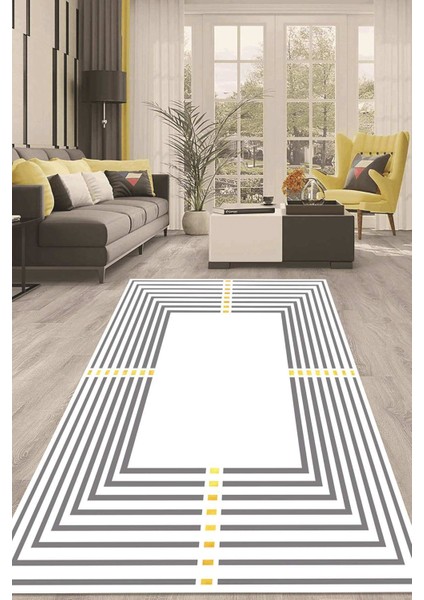 Dijital Kaymaz Taban Yıkanabilir Modern Renkli Salon Halısı Mutfak Halısı Yolluk ND-HT-1396