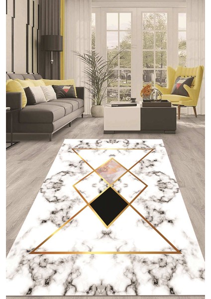 Dijital Kaymaz Taban Yıkanabilir Modern Renkli Salon Halısı Mutfak Halısı Yolluk ND-HT-637
