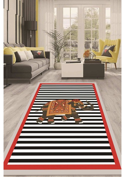 Dijital Kaymaz Taban Yıkanabilir Modern Renkli Salon Halısı Mutfak Halısı Yolluk ND-HT-612