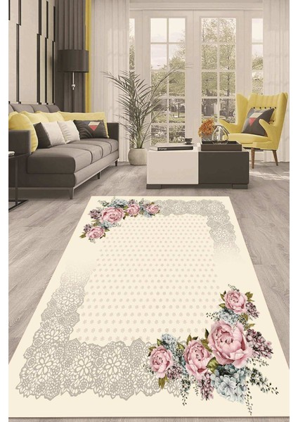Dijital Kaymaz Taban Yıkanabilir Modern Renkli Salon Halısı Mutfak Halısı Yolluk ND-HT-614