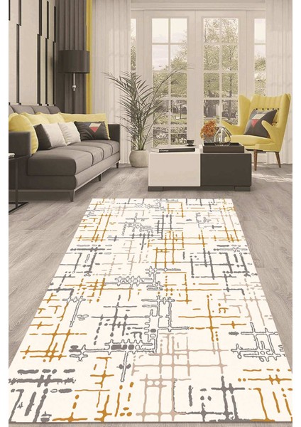 Dijital Kaymaz Taban Yıkanabilir Modern Renkli Salon Halısı Mutfak Halısı Yolluk ND-HT-644