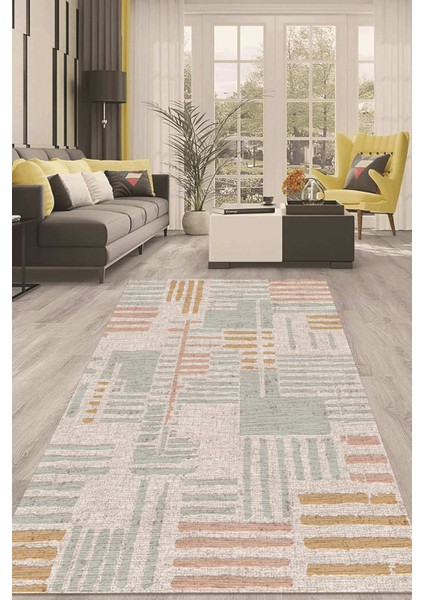 Dijital Kaymaz Taban Yıkanabilir Modern Renkli Salon Halısı Mutfak Halısı Yolluk ND-HT-212