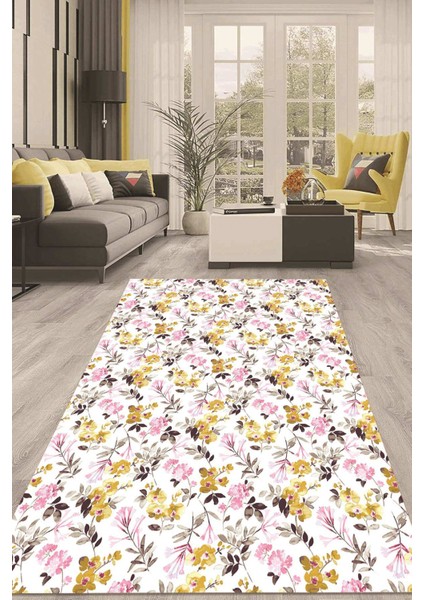Dijital Kaymaz Taban Yıkanabilir Modern Renkli Salon Halısı Mutfak Halısı Yolluk ND-HT-449