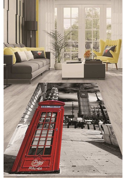 Dijital Kaymaz Taban Yıkanabilir Modern Renkli Salon Halısı Mutfak Halısı Yolluk ND-HT-1044