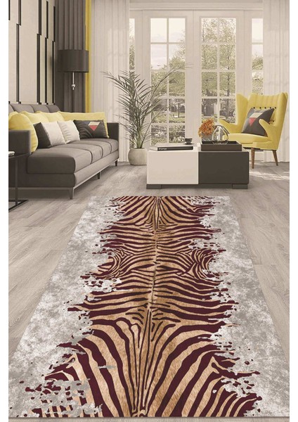 Dijital Kaymaz Taban Yıkanabilir Modern Renkli Salon Halısı Mutfak Halısı Yolluk ND-HT-1117