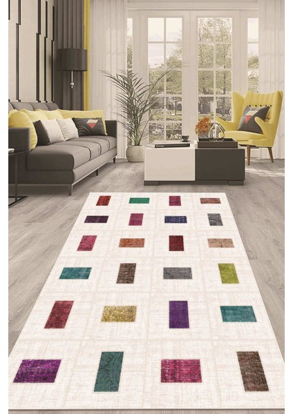Dijital Kaymaz Taban Yıkanabilir Modern Renkli Salon Halısı Mutfak Halısı Yolluk ND-HT-1228