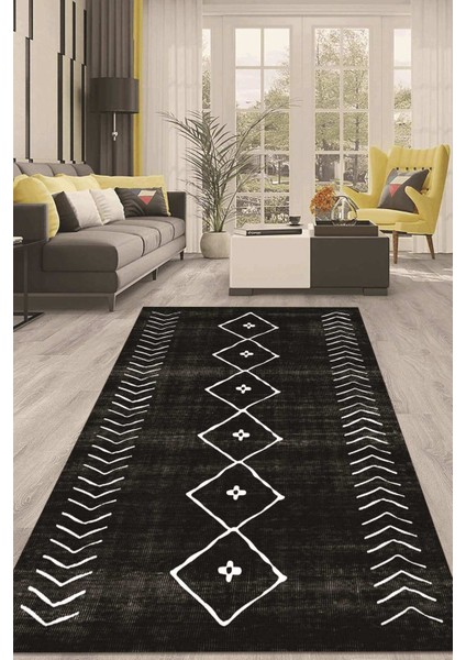 Dijital Kaymaz Taban Yıkanabilir Modern Renkli Salon Halısı Mutfak Halısı Yolluk ND-HT-572