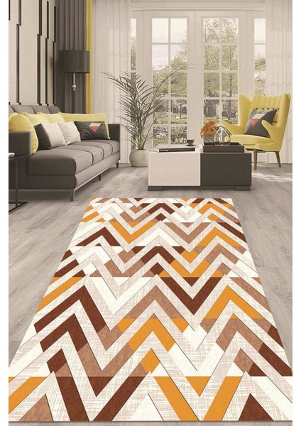 Dijital Kaymaz Taban Yıkanabilir Modern Renkli Salon Halısı Mutfak Halısı Yolluk ND-HT-1345