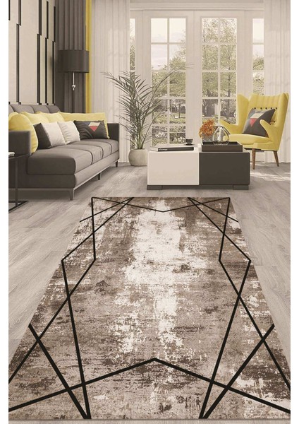 Dijital Kaymaz Taban Yıkanabilir Modern Renkli Salon Halısı Mutfak Halısı Yolluk ND-HT-696