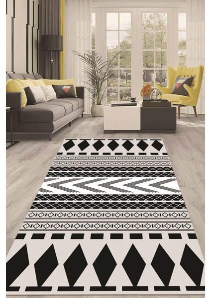 Dijital Kaymaz Taban Yıkanabilir Modern Renkli Salon Halısı Mutfak Halısı Yolluk ND-HT-844