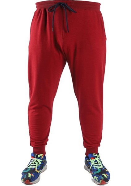 Büyük Beden Basic Eşofman Altı Full Lycra 11516 Bordo