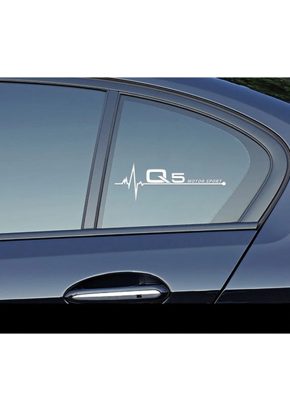 Audi Q5 Motor Sport Kelebek Cam Sticker 2 Li Set