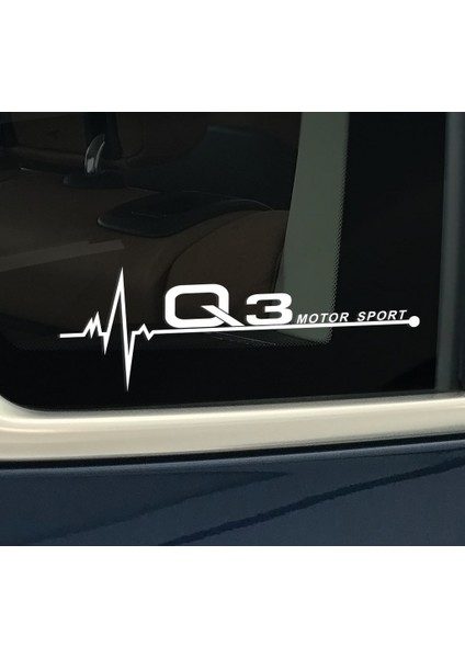 Audi Q3 Motor Sport Kelebek Cam Sticker 2 Li Set