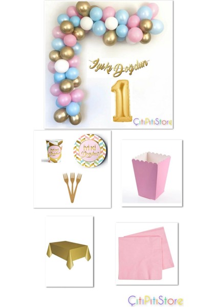 1 Yaş Doğum Günü Set Makaron