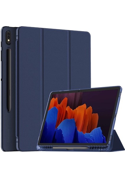 Samsung Galaxy Tab S7 Plus T977 (12.4 Inç) ile Uyumlu Kalem Bölmeli Tablet Kılıfı