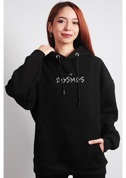 Cosmos Canada Unisex Oversize Hoodie Scream Themed Siyah